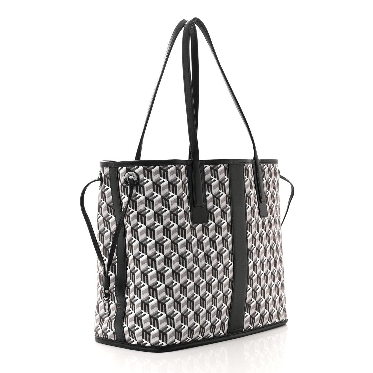 MCM Visetos Medium Liz Reversible Shopper Tote Black 6 of 19