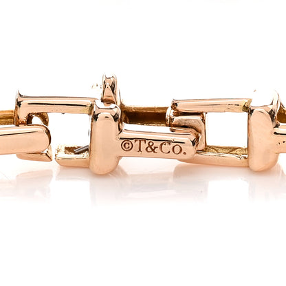 Tiffany 18K Rose Gold Narrow Tiffany T Chain Bracelet 3 of 4