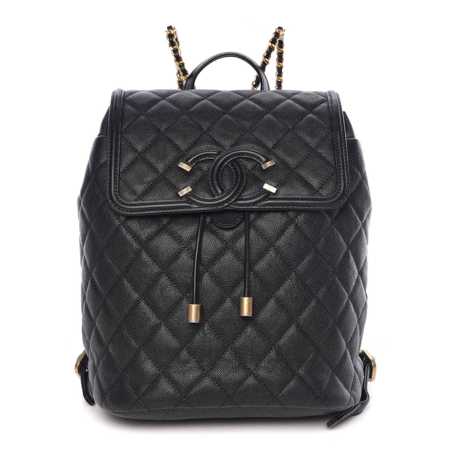 Chanel Caviar Quilted Filigree Backpack Black 1 of 7