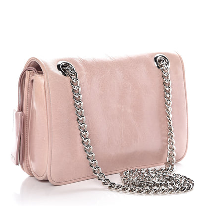 Miu Miu Vitello Shine Club Shoulder Bag Mughetto 3 of 29