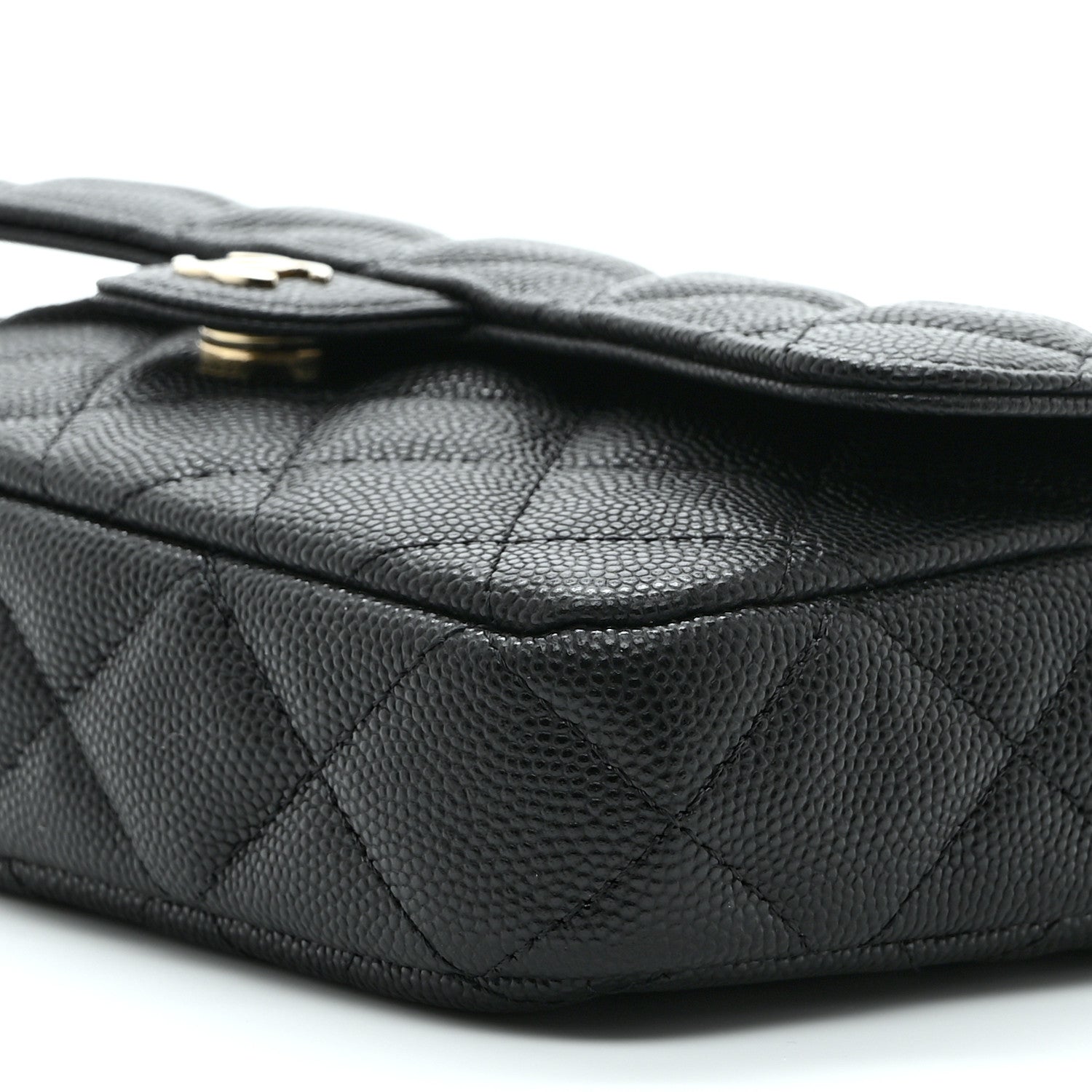 Chanel Caviar Quilted Flap Phone Holder With Chain Black 12 of 12