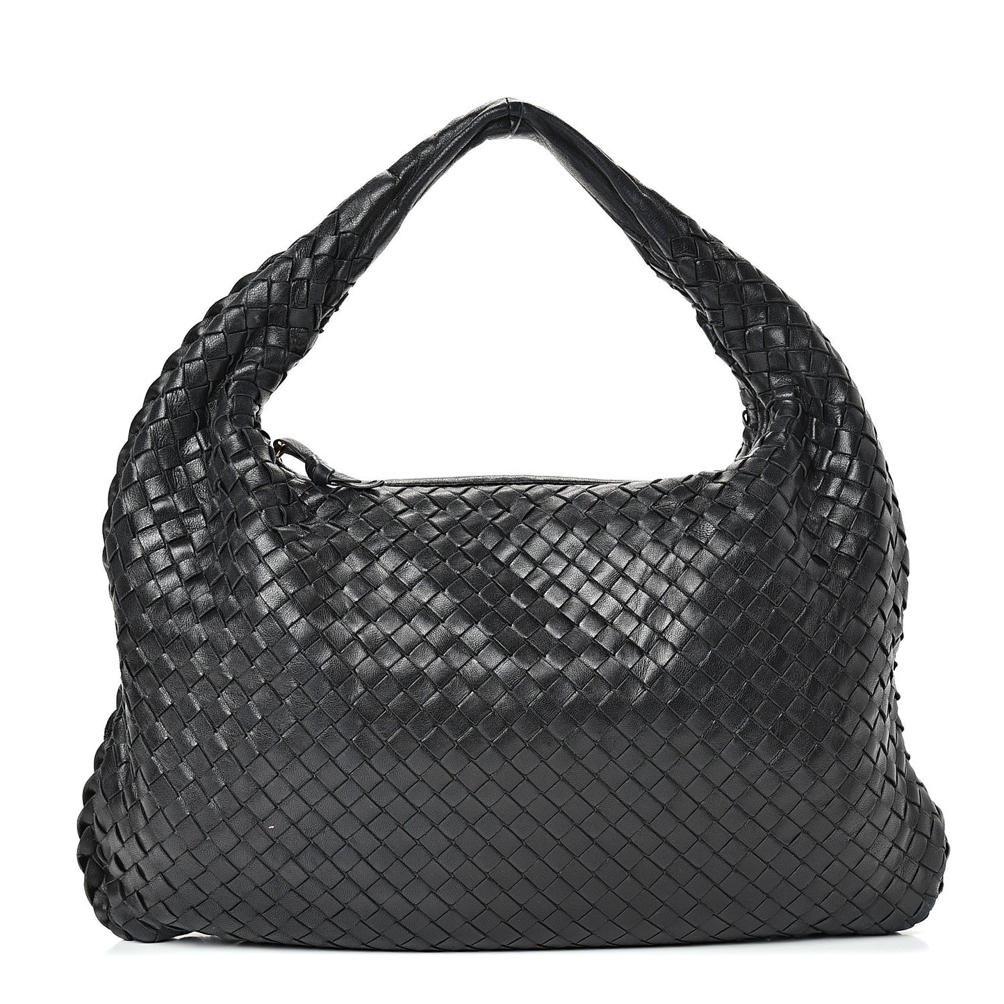 Nappa Intrecciato Medium Veneta Hobo Black