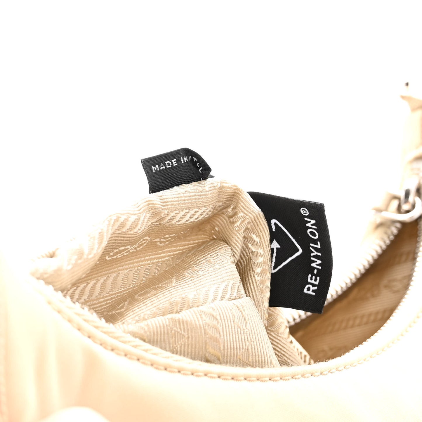Re-Nylon Saffiano Mini Re-Edition 2005 Bag Cammeo