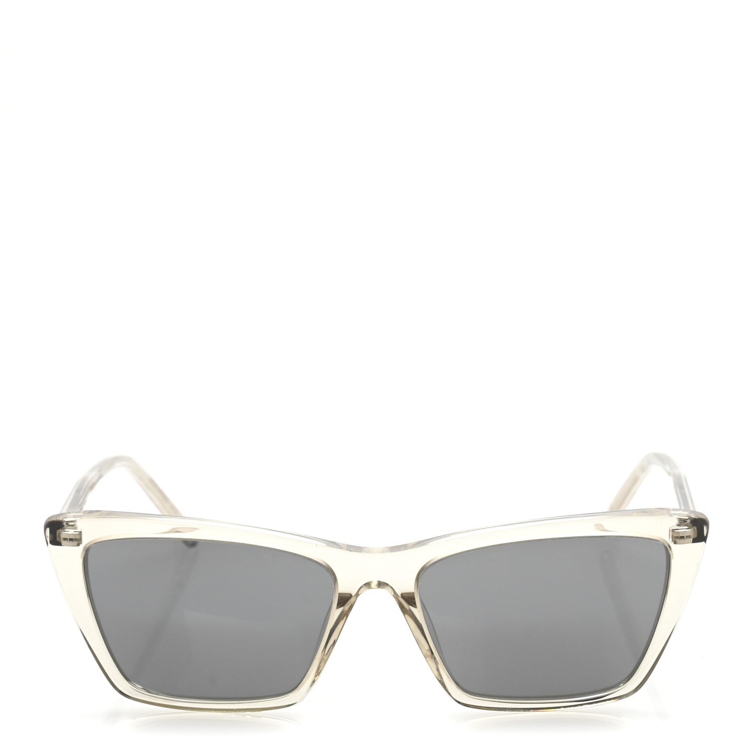 Saint Laurent Acetate Cat Eye Mica Thin SL 737 Sunglasses Translucent Beige 2 of 8
