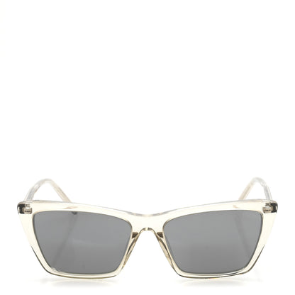 Saint Laurent Acetate Cat Eye Mica Thin SL 737 Sunglasses Translucent Beige 2 of 8