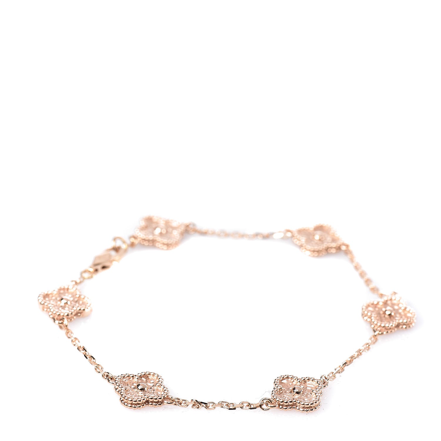 Van Cleef & Arpels 18K Rose Gold 6 Motifs Sweet Alhambra Bracelet 1 of 7