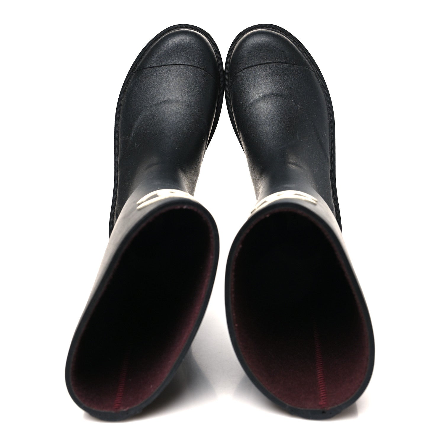 Chanel Caoutchouk CC High Boots 38 Black 2 of 9