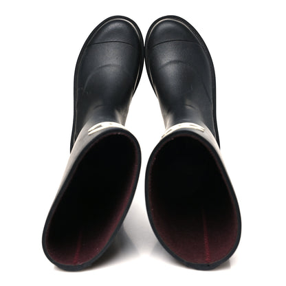 Chanel Caoutchouk CC High Boots 38 Black 2 of 9