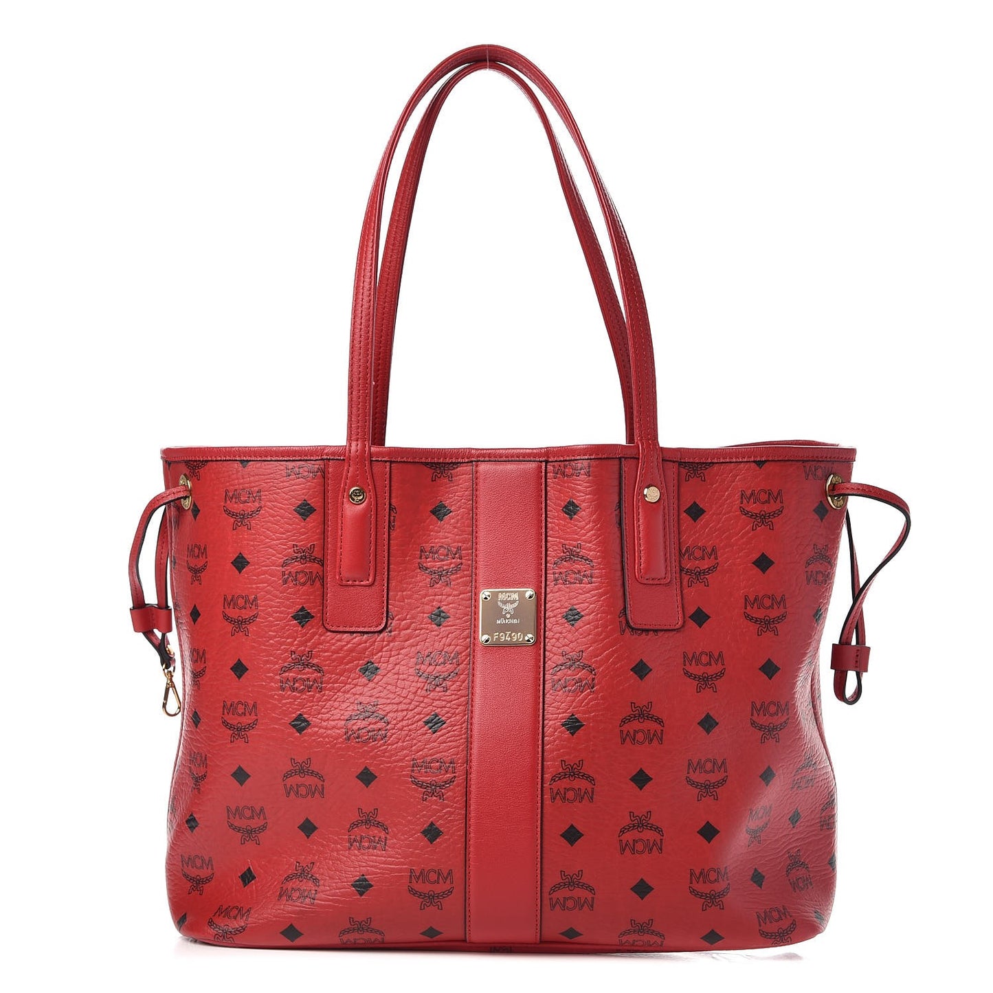 Visetos Medium Liz Reversible Shopper Tote Ruby Red