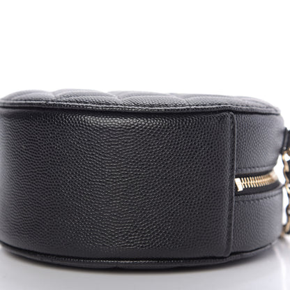 Chanel Caviar Quilted Round Clutch With Chain Black 7 of 10
