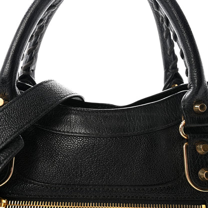 Balenciaga Chevre Gold Metallic Edge Hardware City Black 8 of 10