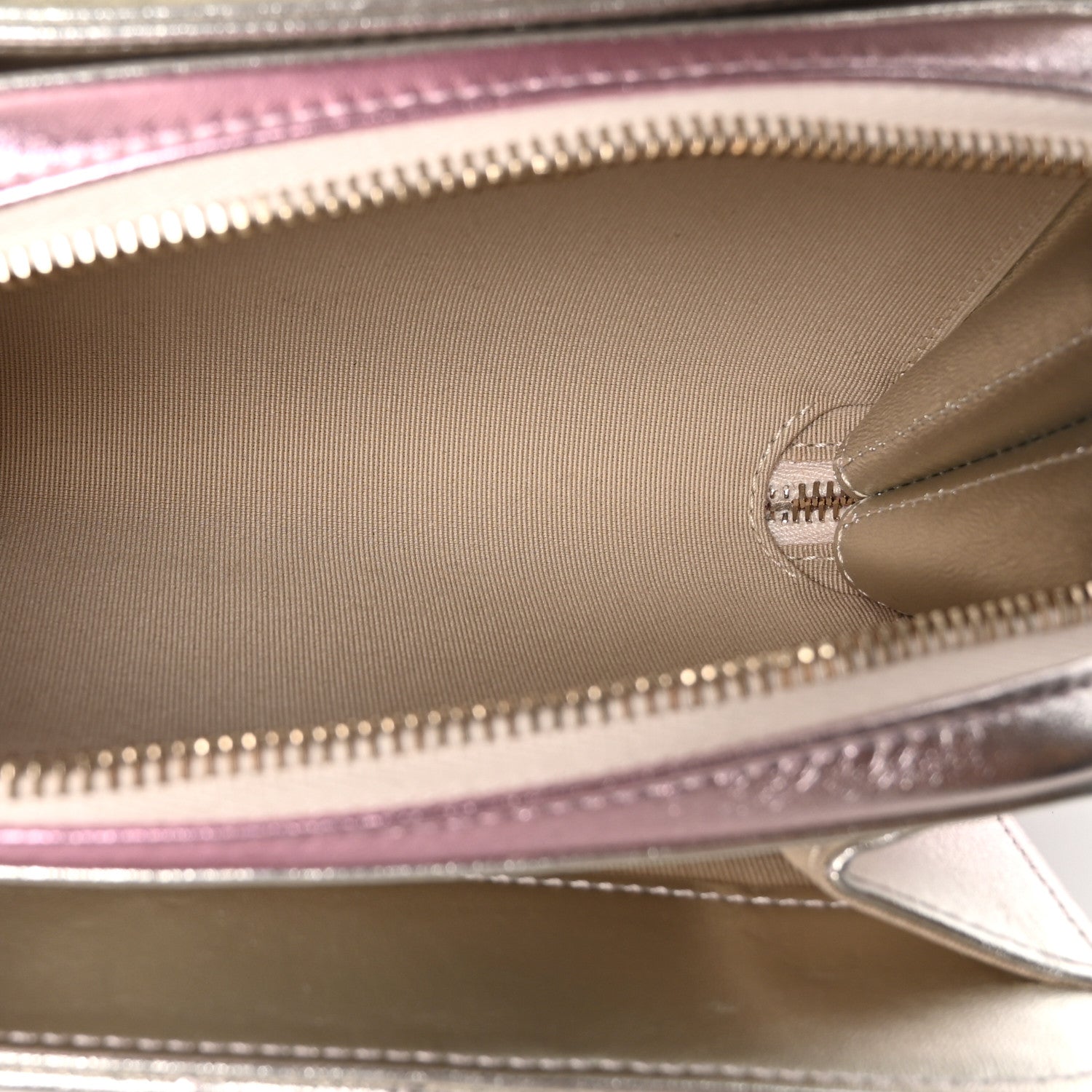 Chanel Metallic Lambskin Like A Wallet Flap Golden Pink 5 of 10