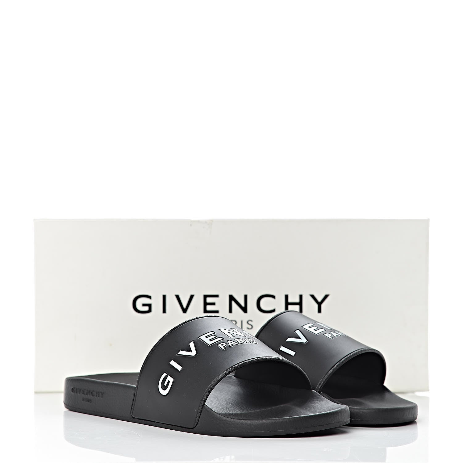 Givenchy Rubber Logo Pool Slide Sandals 41 Black 8 of 8