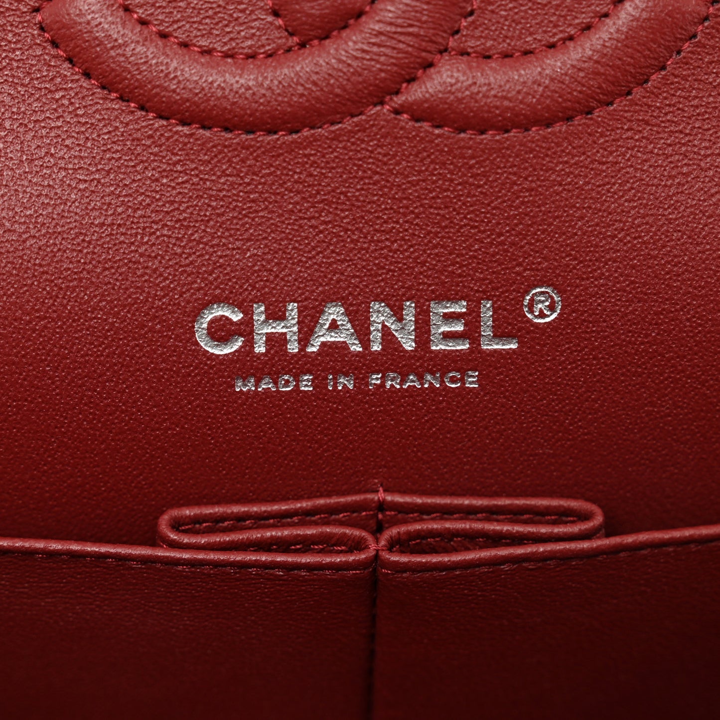 Caviar Quilted Medium Double Flap Burgundy