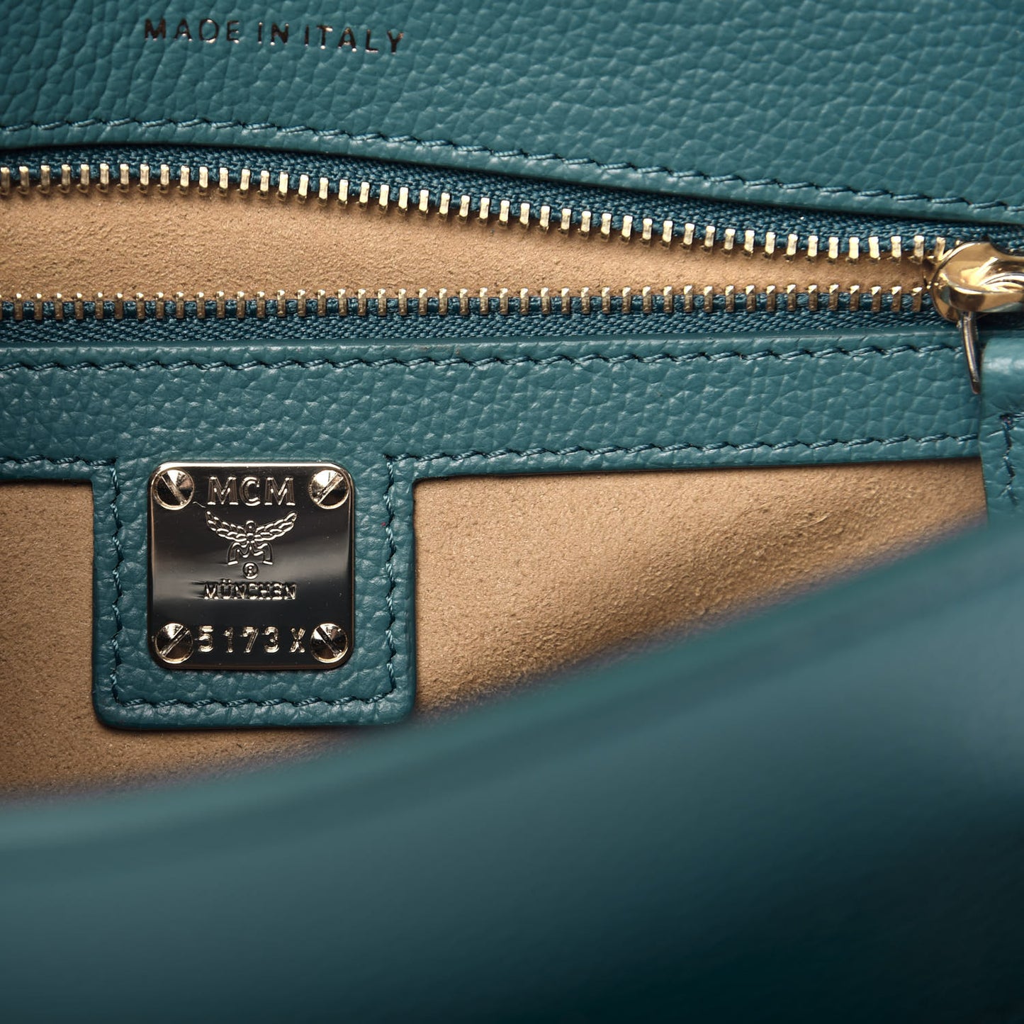 Calfskin Studded Small Patricia Crossbody Bag Deep Lagoon