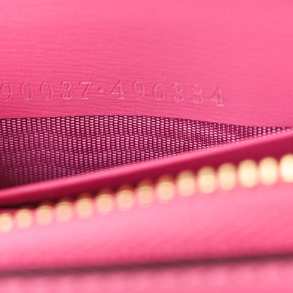 Gucci GG Monogram Scratch Lux Calfskin Luce Mini Card Case Wallet Blossom Rose Dark Blossom 7 of 9