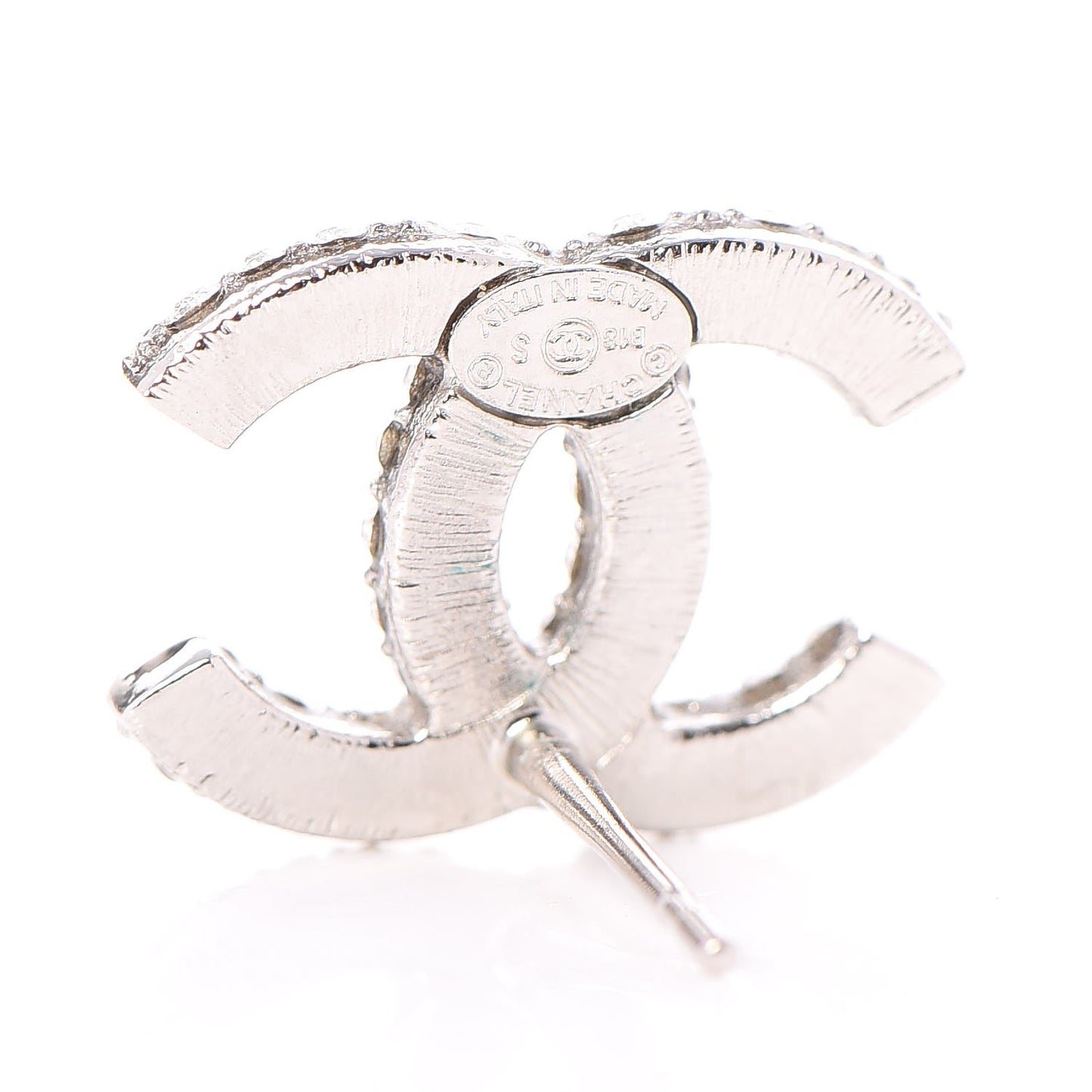 Crystal CC Earrings Silver