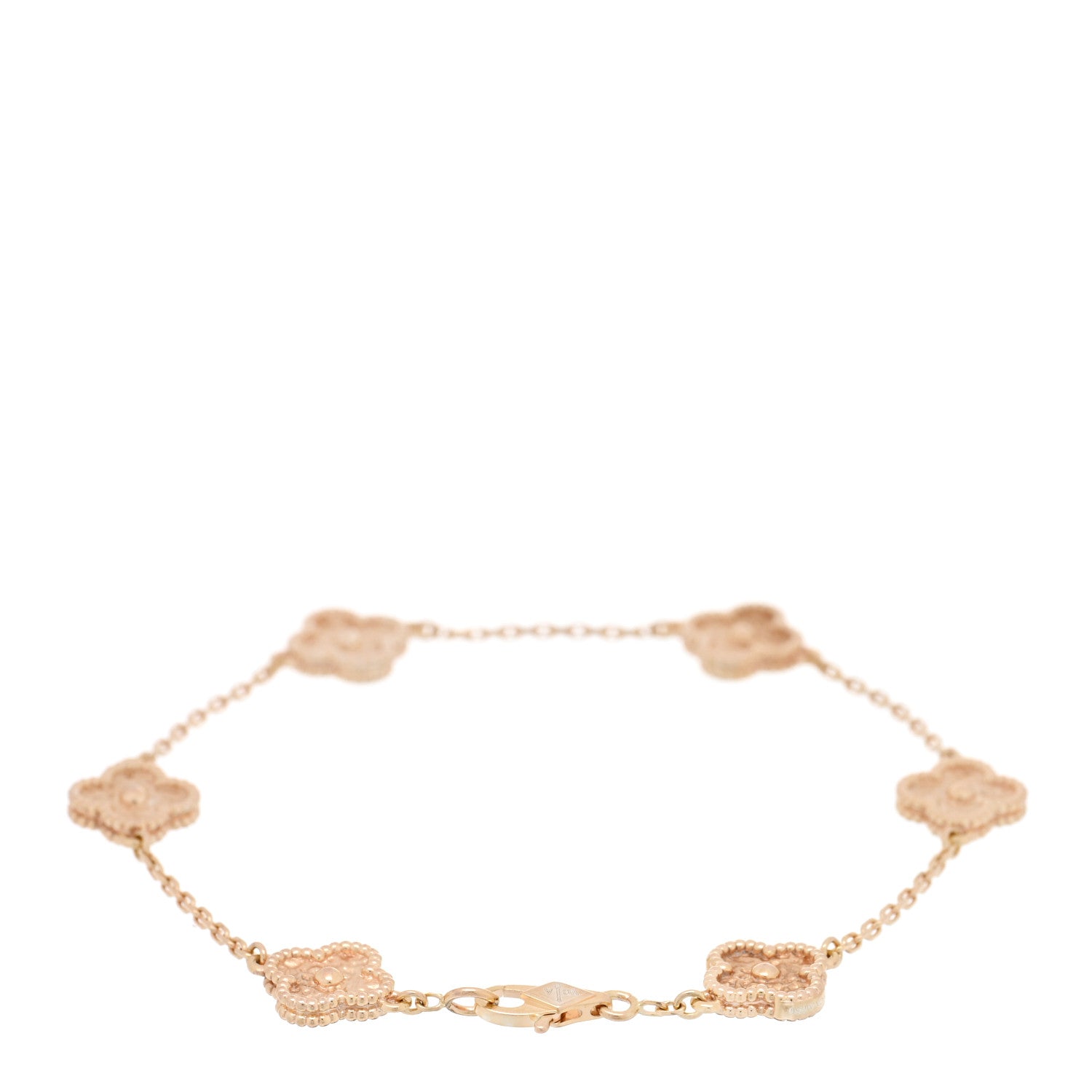 Van Cleef & Arpels 18K Rose Gold 6 Motifs Sweet Alhambra Bracelet 2 of 3