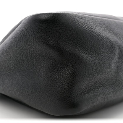 Prada Vitello Daino Soft Medium Zippered Top Handle Bag Black 8 of 9