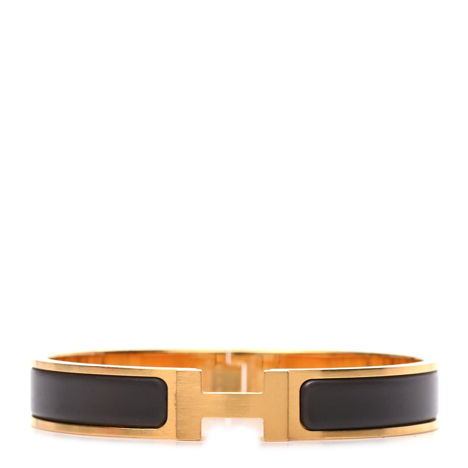 Hermes Matte Enamel Narrow Clic Clac HH Bracelet GM Etain 1 of 4