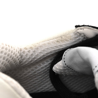 Chanel Mesh Suede Grained Calfskin Womens CC Sneakers 35 Black White 9 of 11