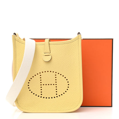Hermes Taurillon Clemence Amazone Evelyne TPM Jaune Poussin Craie 11 of 11