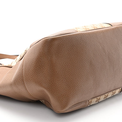 Gucci Monogram Medium Bree Zippered Tote Beige Tabacco 9 of 11