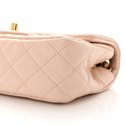 Chanel Lambskin Quilted Mini Pearl Crush Rectangular Flap Light Beige 10 of 11