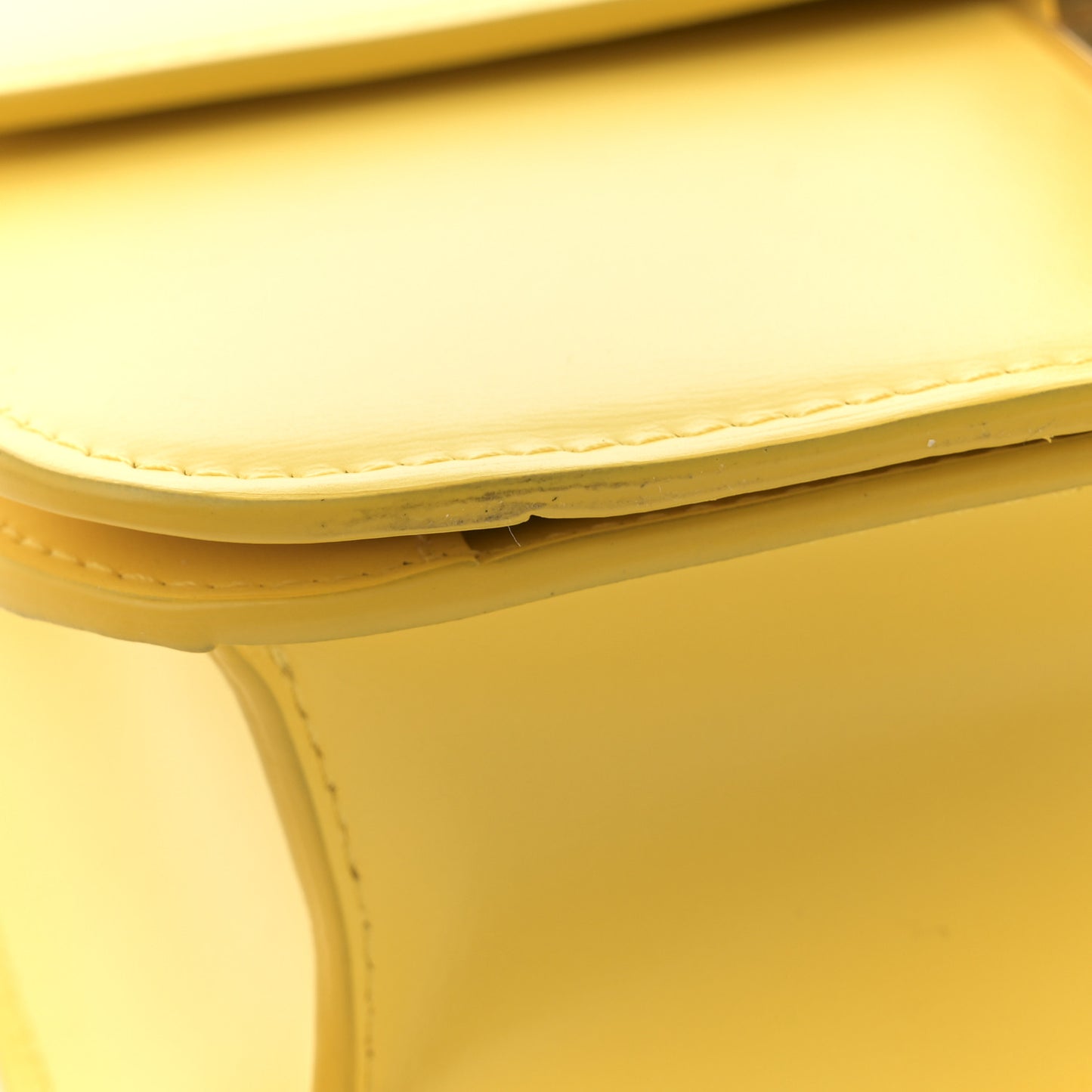 Box Calfskin Teen Classic Box Flap Bag Yellow