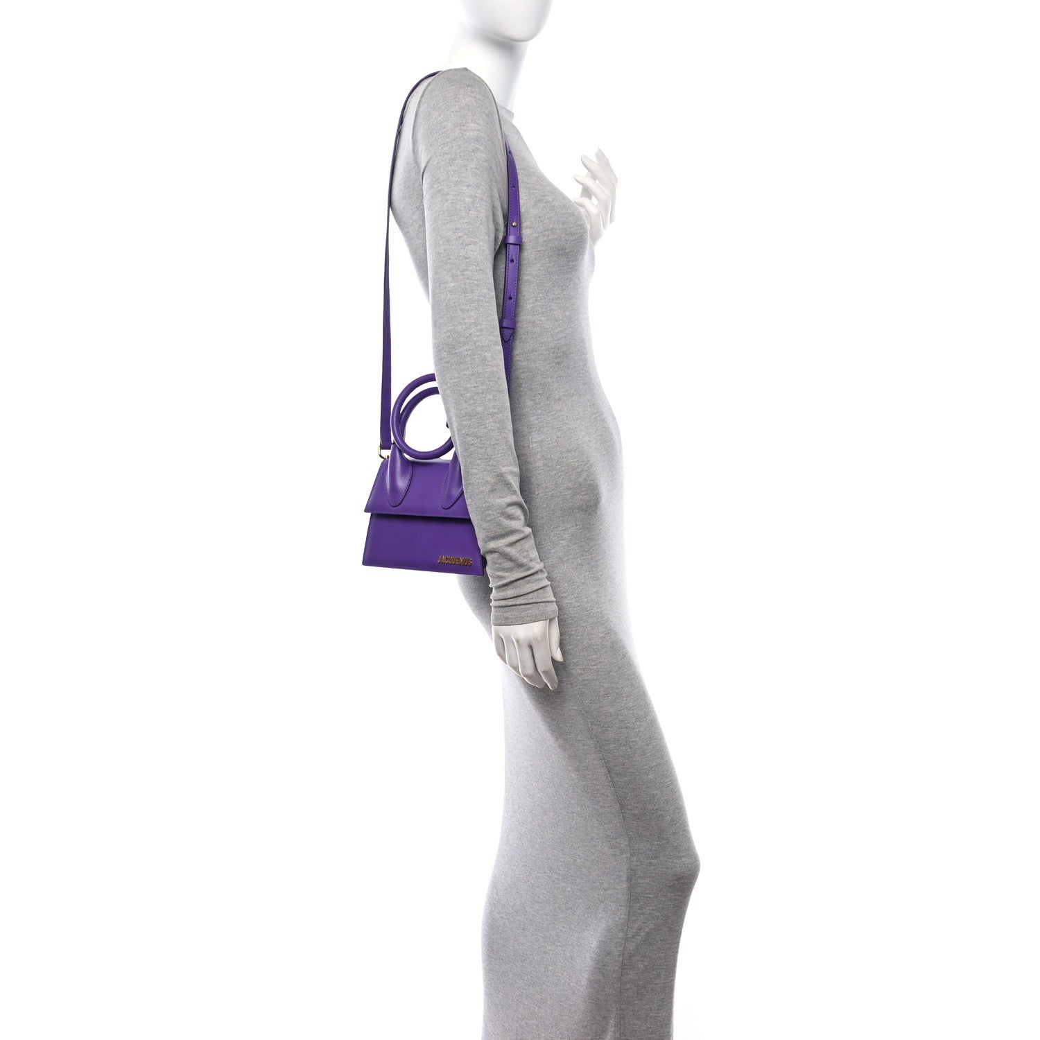 Jacquemus Smooth Calfskin Le Chiquito Noeud Purple 2 of 10