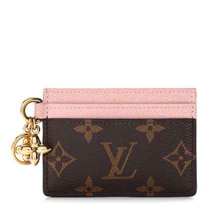 Louis Vuitton Monogram LV Charms Card Holder Rose Ballerine 1 of 7
