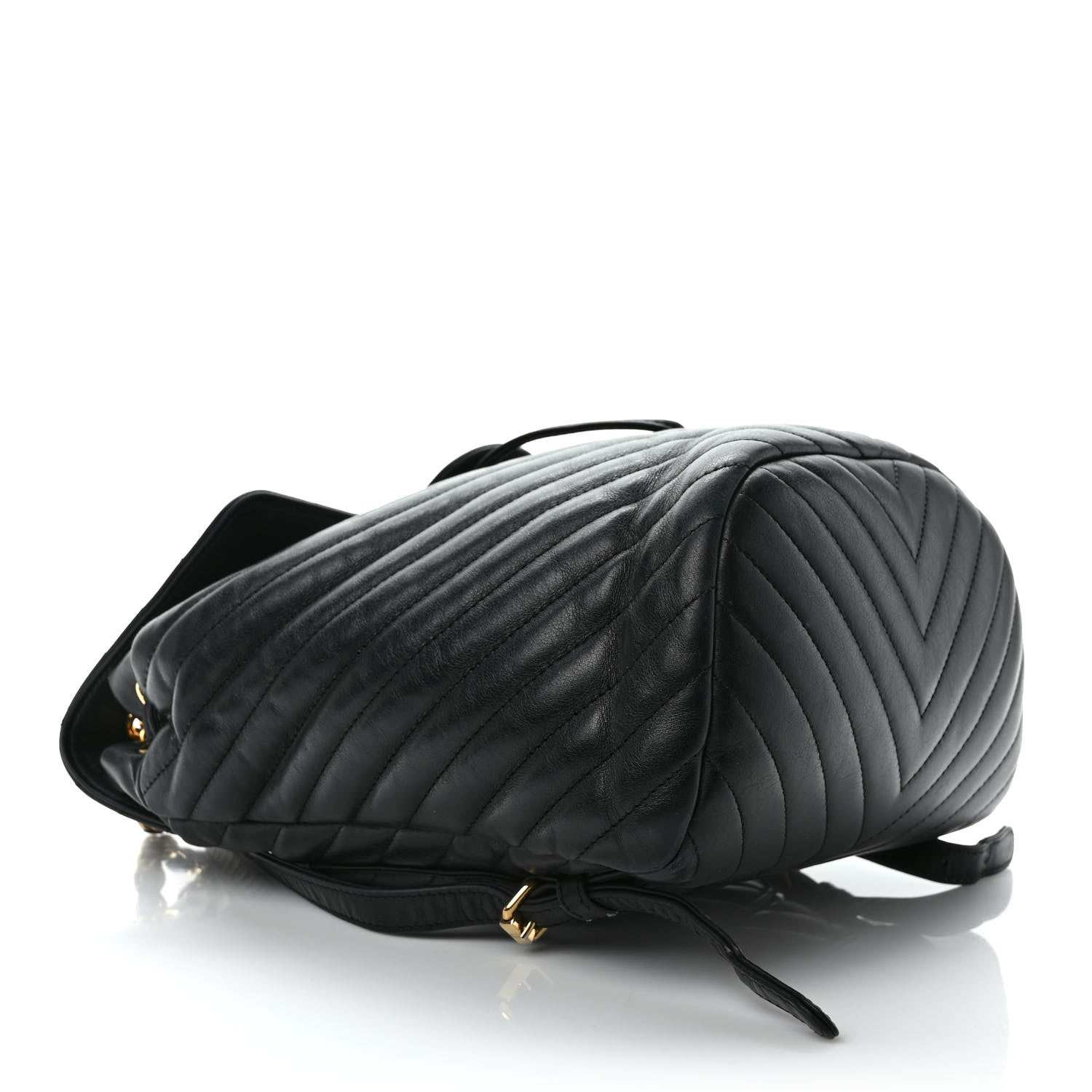 Chanel Calfskin Chevron Quilted Small Urban Spirit Backpack Black 4 of 11