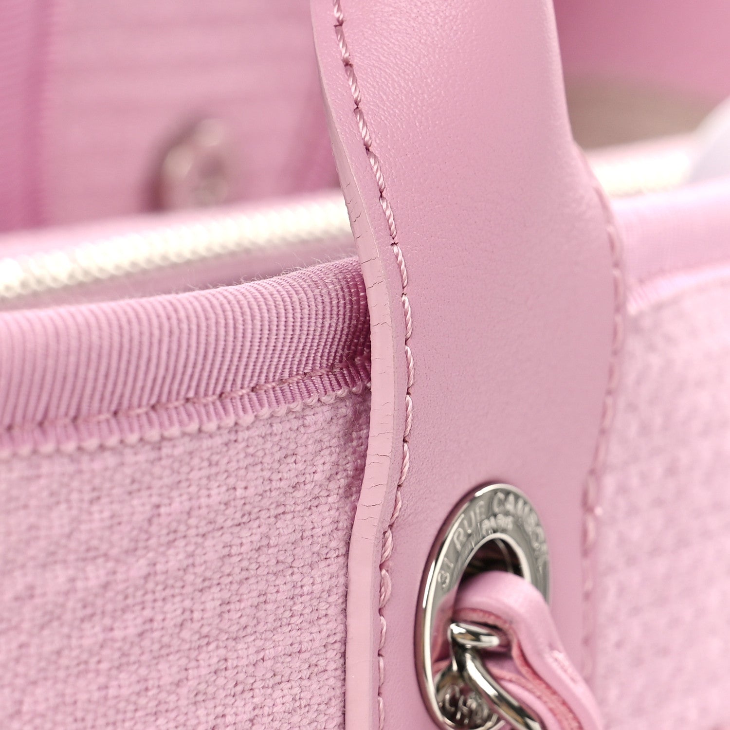 Chanel Mixed Fibers Small Deauville Tote Pink 12 of 13