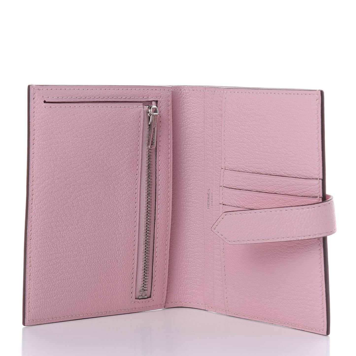 Chevre Mysore Bearn Compact Wallet Rose Sakura
