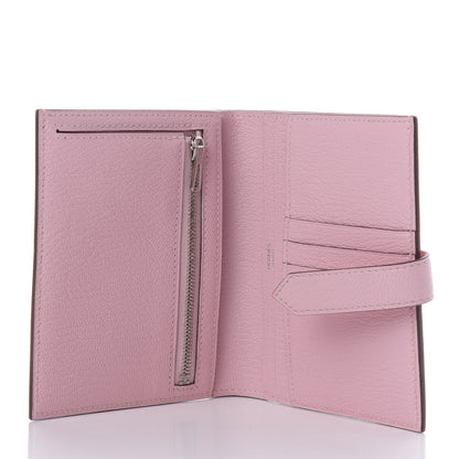 Hermes Chevre Mysore Bearn Compact Wallet Rose Sakura 5 of 7