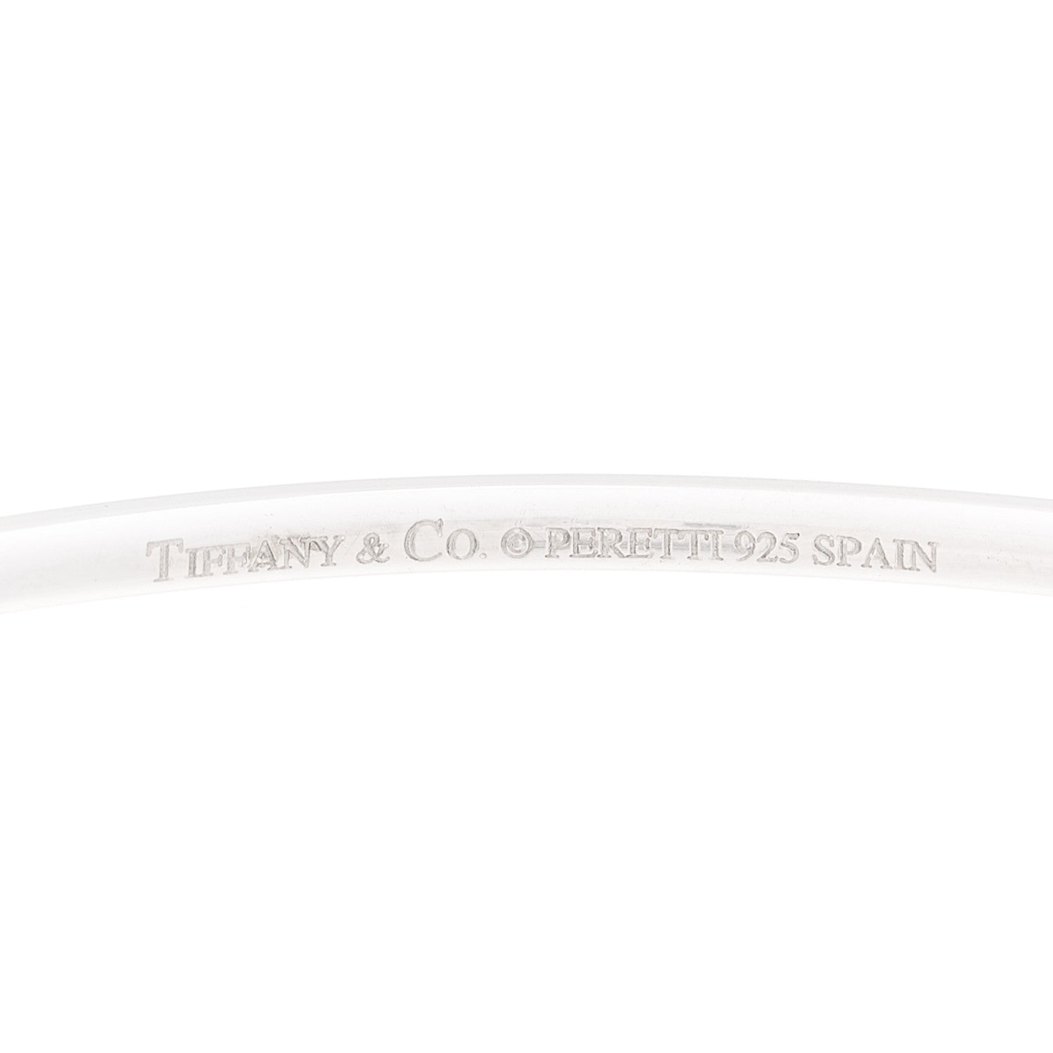 Tiffany Sterling Silver Elsa Peretti Double Open Heart Bangle Bracelet 4 of 4