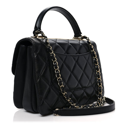 Chanel Lambskin Quilted Small Trendy CC Dual Handle Flap Bag Black 3 of 8
