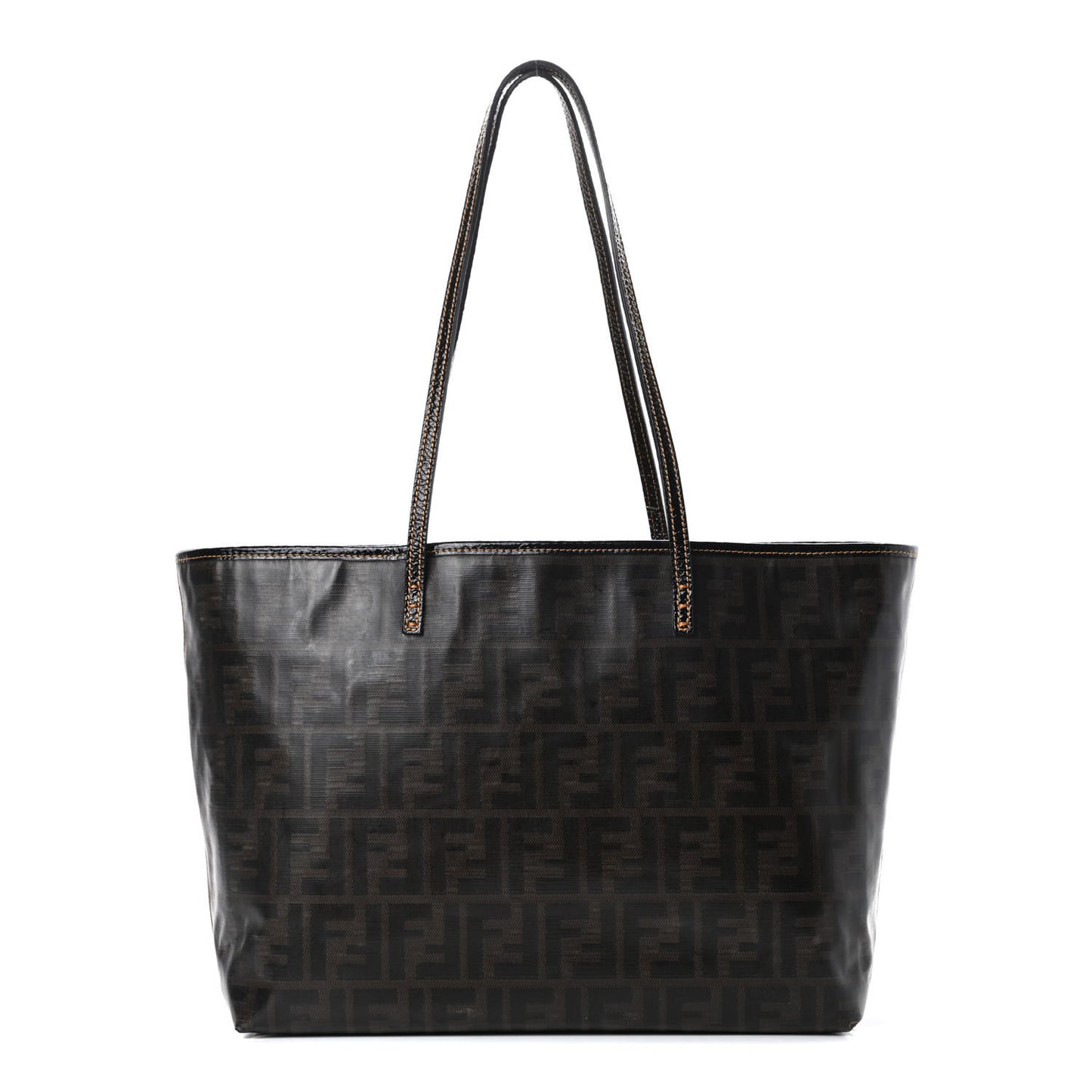 Zucca Spalmati Matrioska Small Roll Tote Tobacco Black