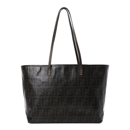 Fendi Zucca Spalmati Matrioska Small Roll Tote Tobacco Black 1 of 15
