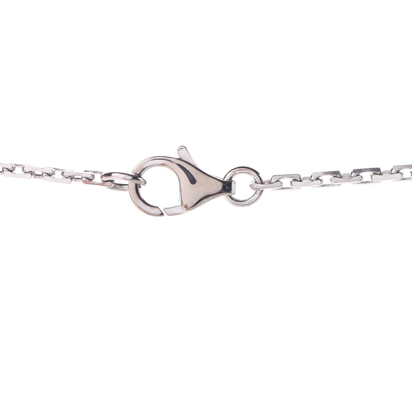 18K White Gold 3 Diamonds LOVE Pendant Necklace