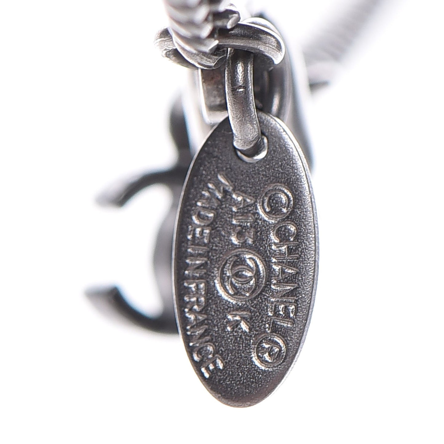 Ruthenium Globe CC Pendant Necklace Dark Silver