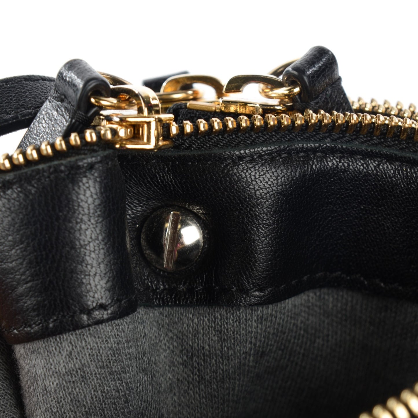 Lambskin Large Trio Crossbody Bag Black