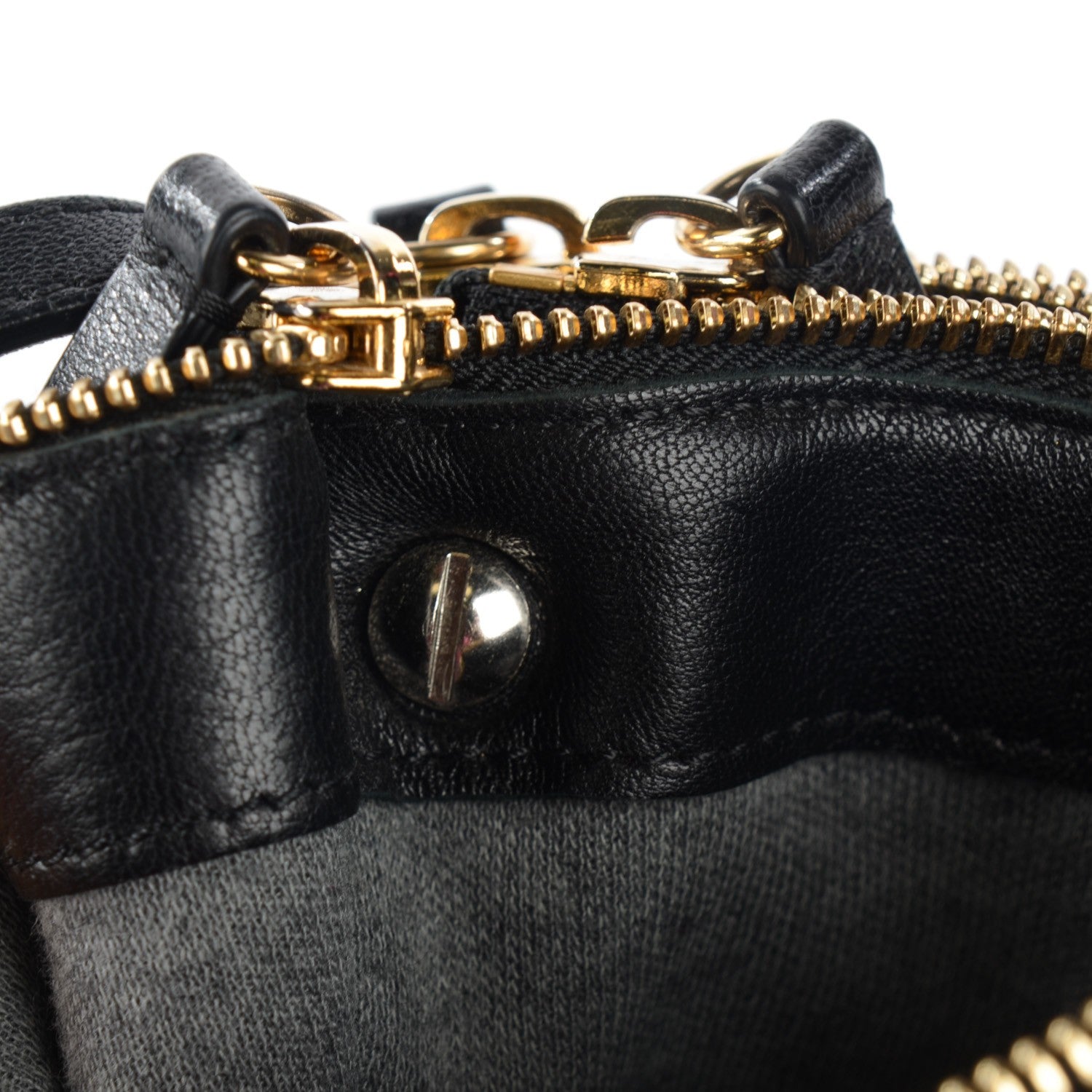 Celine Lambskin Large Trio Crossbody Bag Black 10 of 11