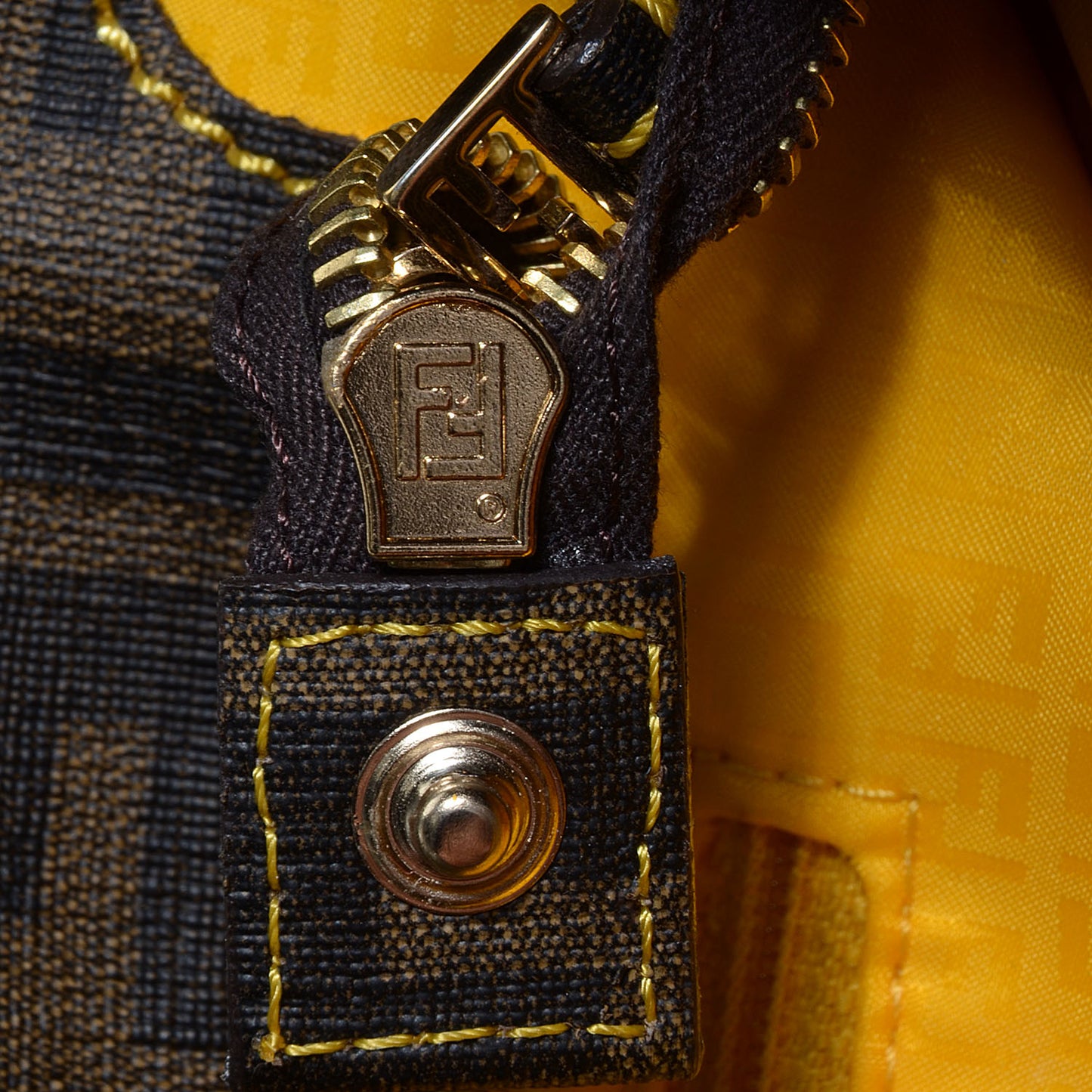 Zucca Spalmati Small Roll Tote Tobacco Giallo