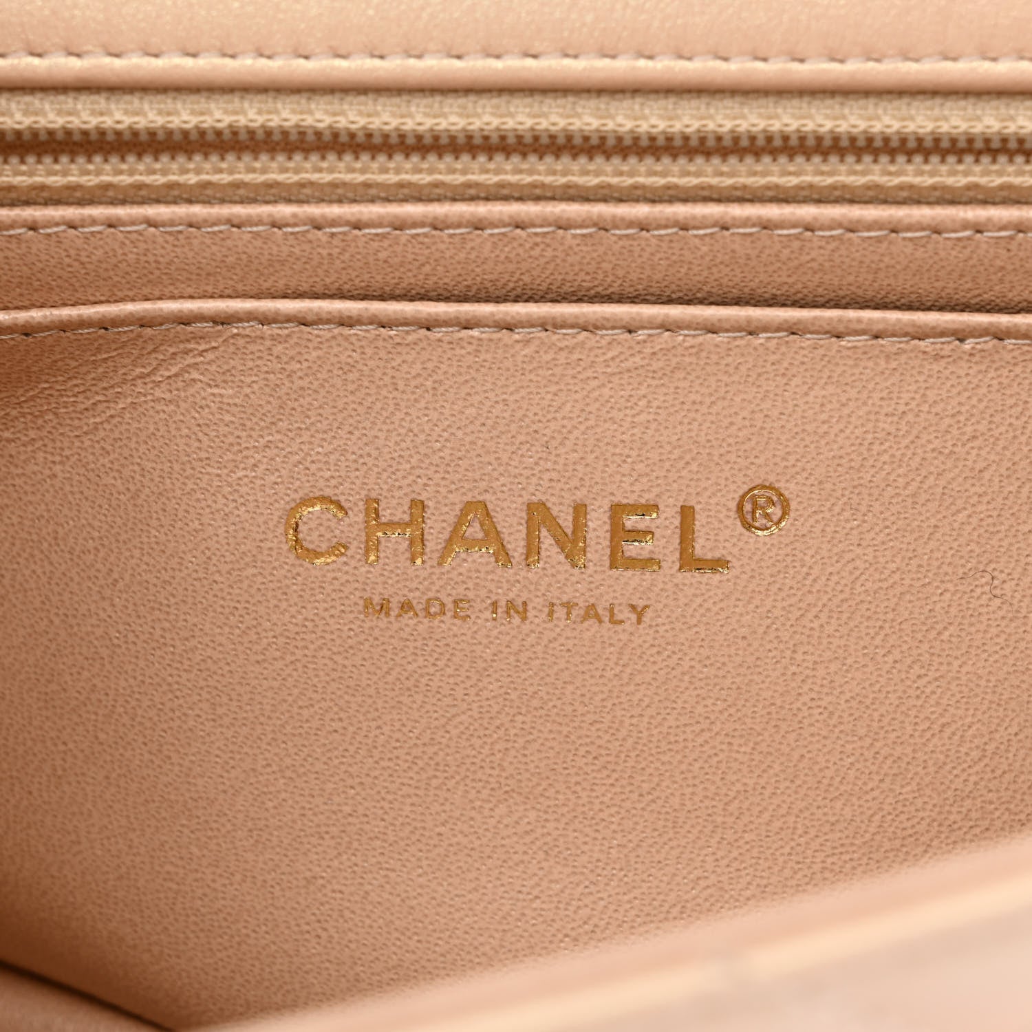 Chanel Iridescent Calfskin Quilted Mini Rectangular Flap Beige 6 of 10