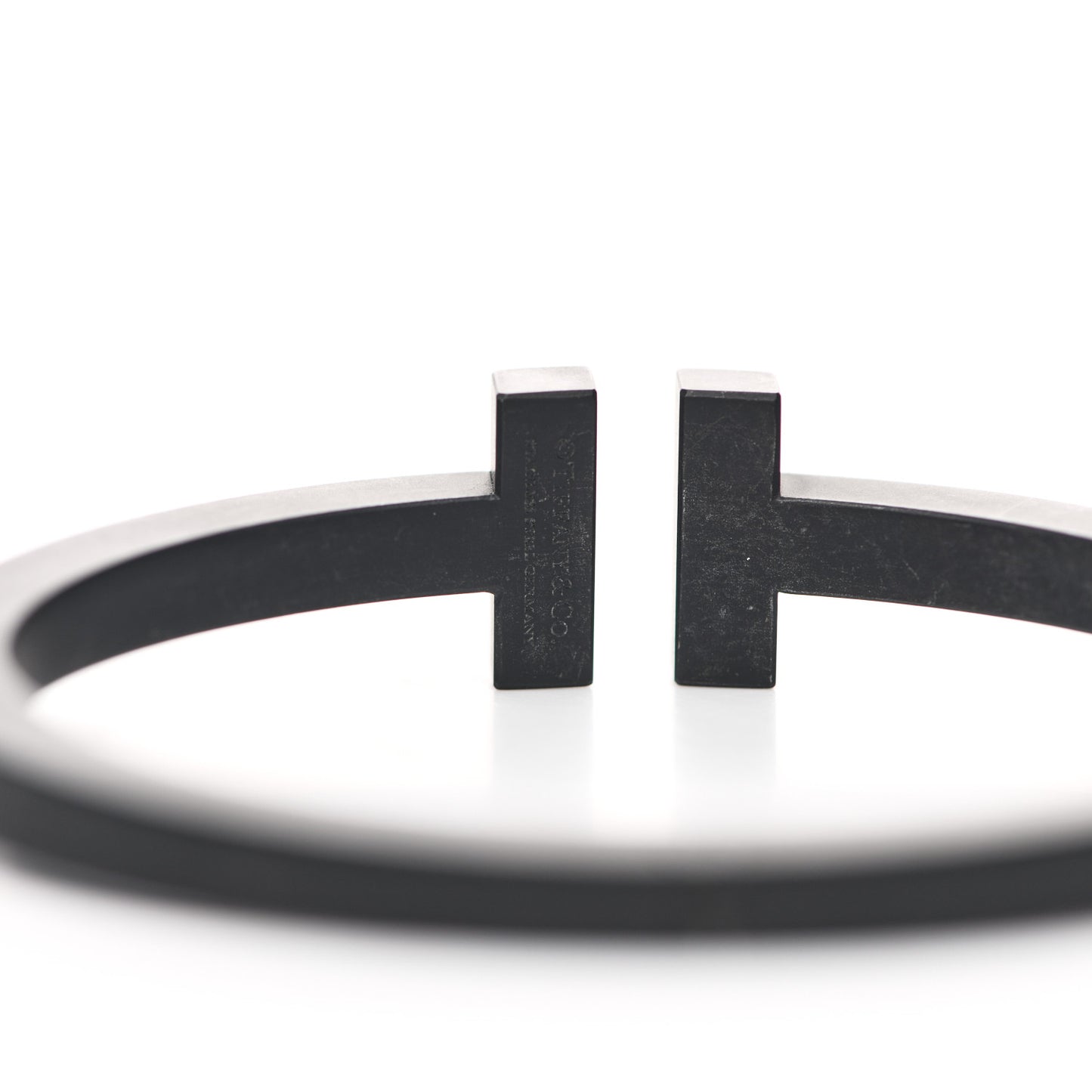 Black-Coated Stainless Steel T Square Bracelet