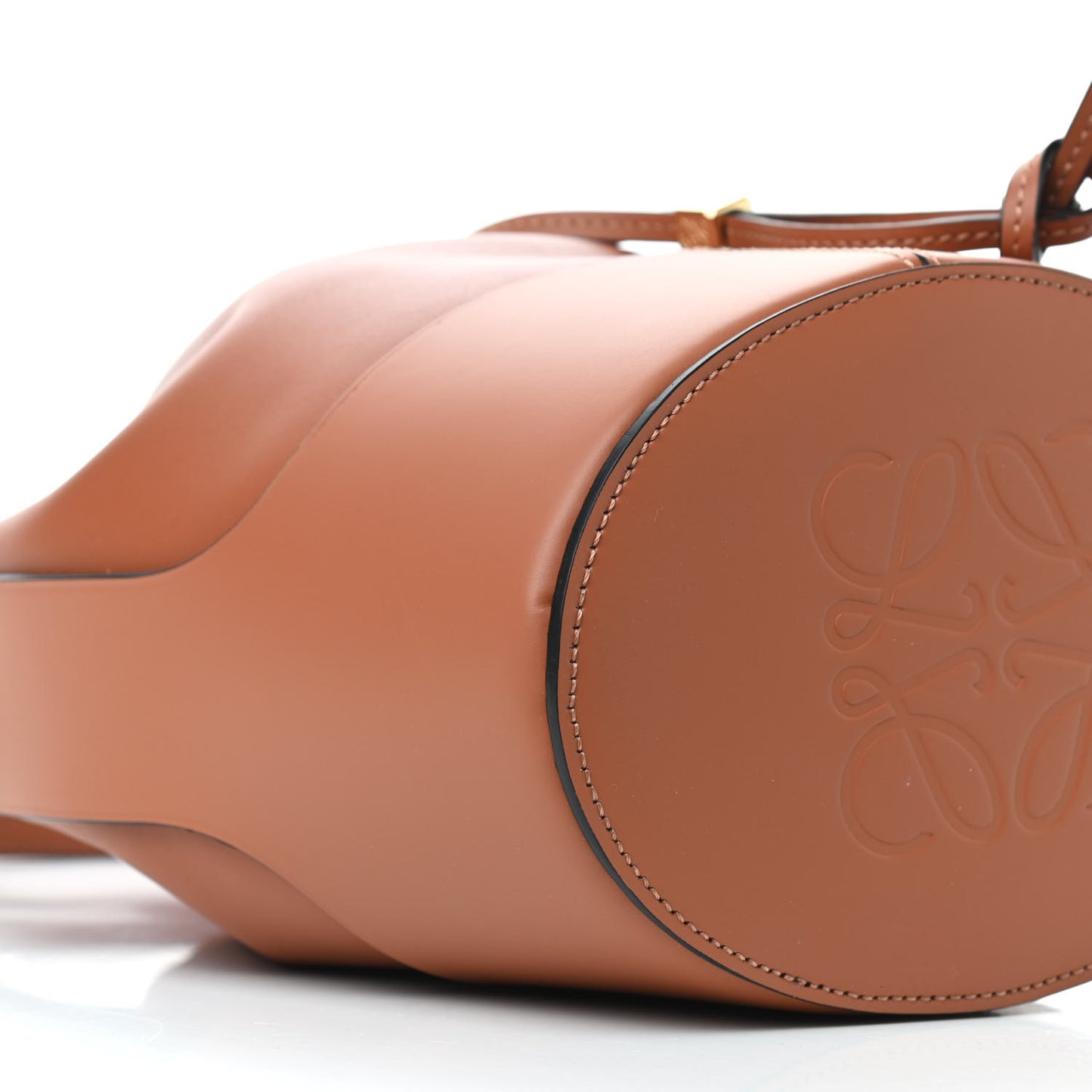 Calfskin Balloon Bucket Bag Tan