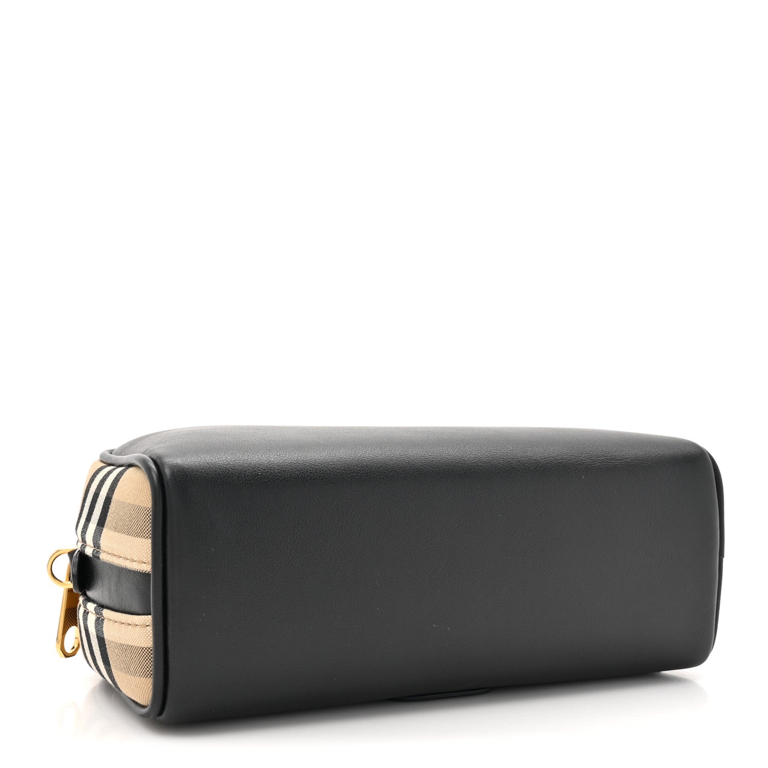 Burberry Calfskin Vintage Check Half Cube Crossbody Bag Black 5 of 10