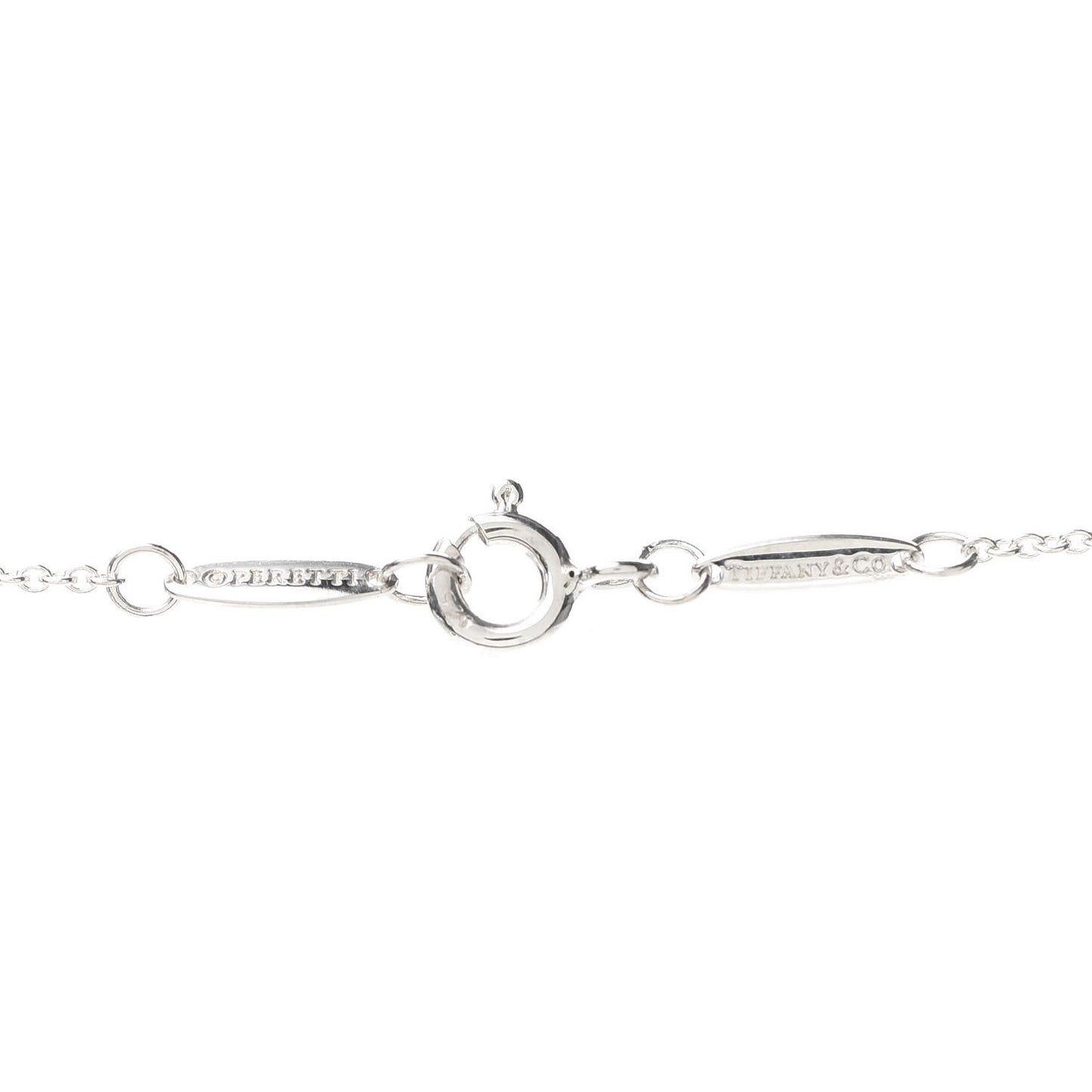 Sterling Silver 18mm Elsa Peretti Bean Pendant Necklace