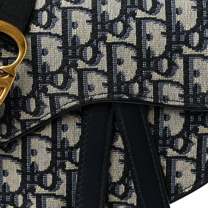 Christian Dior Oblique Saddle Belt Bag Blue 7 of 9
